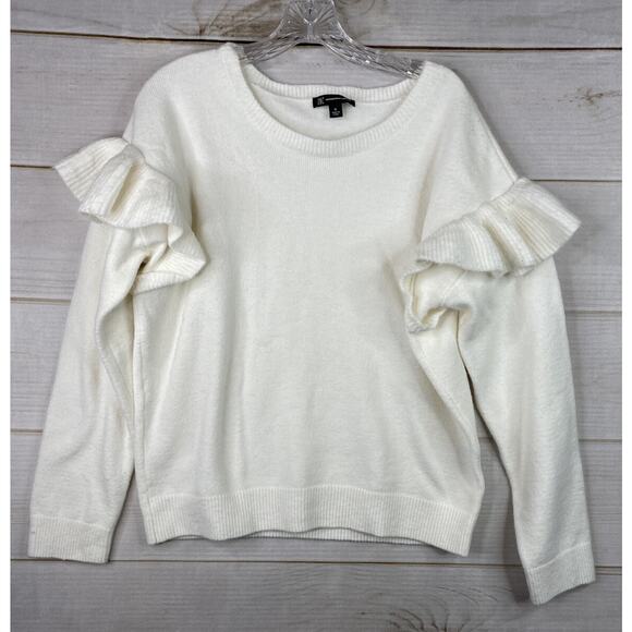 INC International Concepts Sweater Womens XL Ruffled Long Sleeve Pullover - Picture 1 of 10